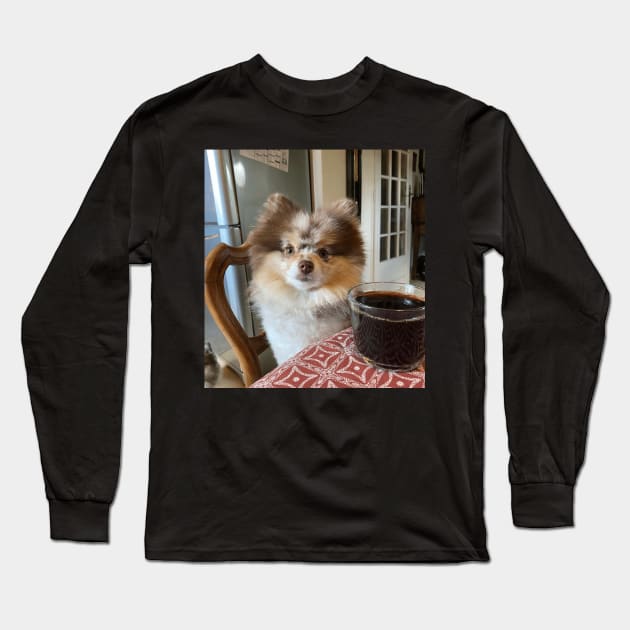 Leaelui with her dog t-shirt gift for your friend Long Sleeve T-Shirt by Pop-clothes